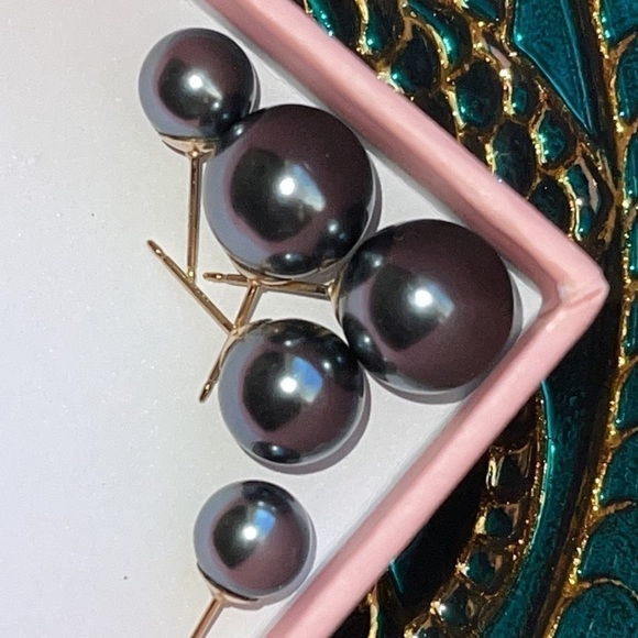 Neiman Marcus 14KT Gold studded Tahitian pearl 9mm Only 1 Single Availab… - Picture 11 of 16